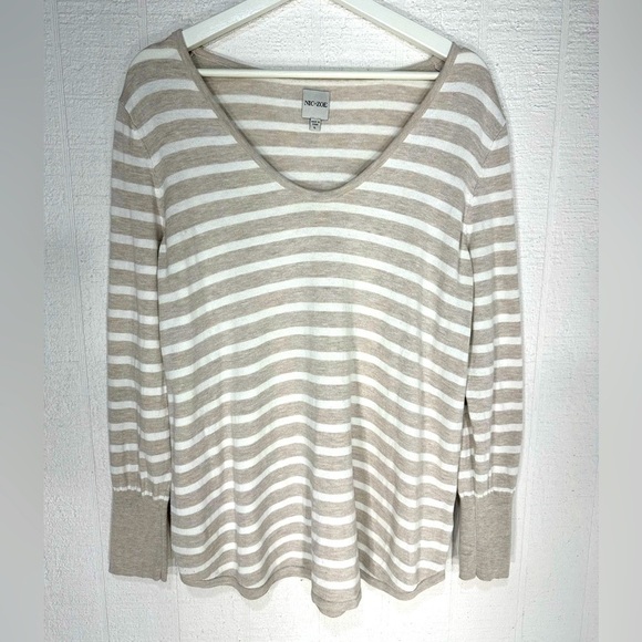Nic+Zoe knit stripe sweater size L - Picture 1 of 8